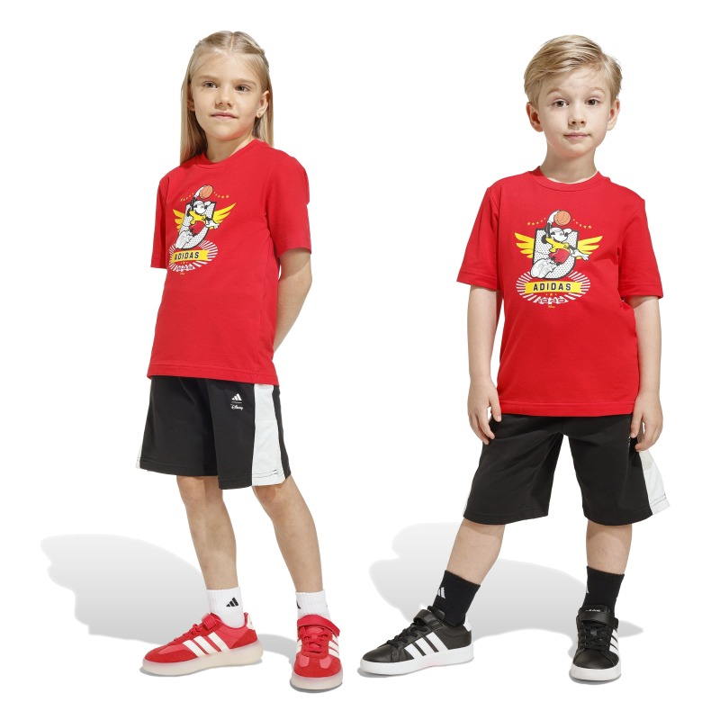 Adidas Disney Mickey Mouse Set Kırmızı Çocuk Şort Tshirt Takım - Adidas (1)
