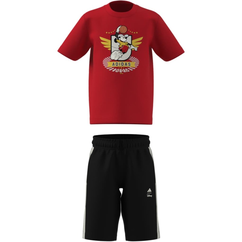 Adidas Disney Mickey Mouse Set Kırmızı Çocuk Şort Tshirt Takım - 3