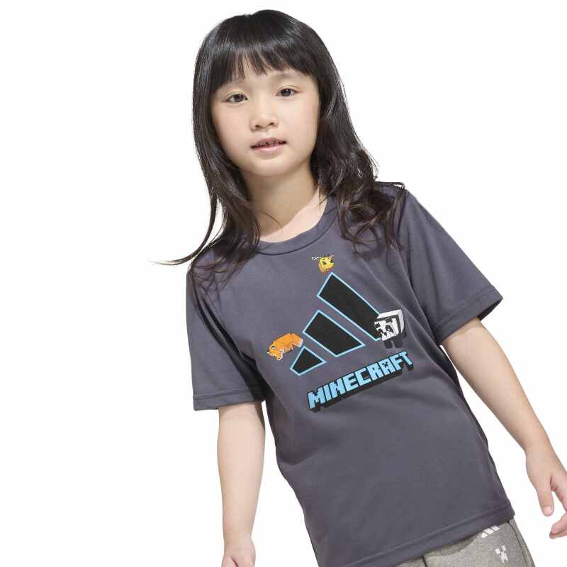 Adidas Minecraft Training Antrasit Çocuk Tshirt - 5