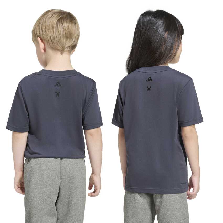 Adidas Minecraft Training Antrasit Çocuk Tshirt - 6