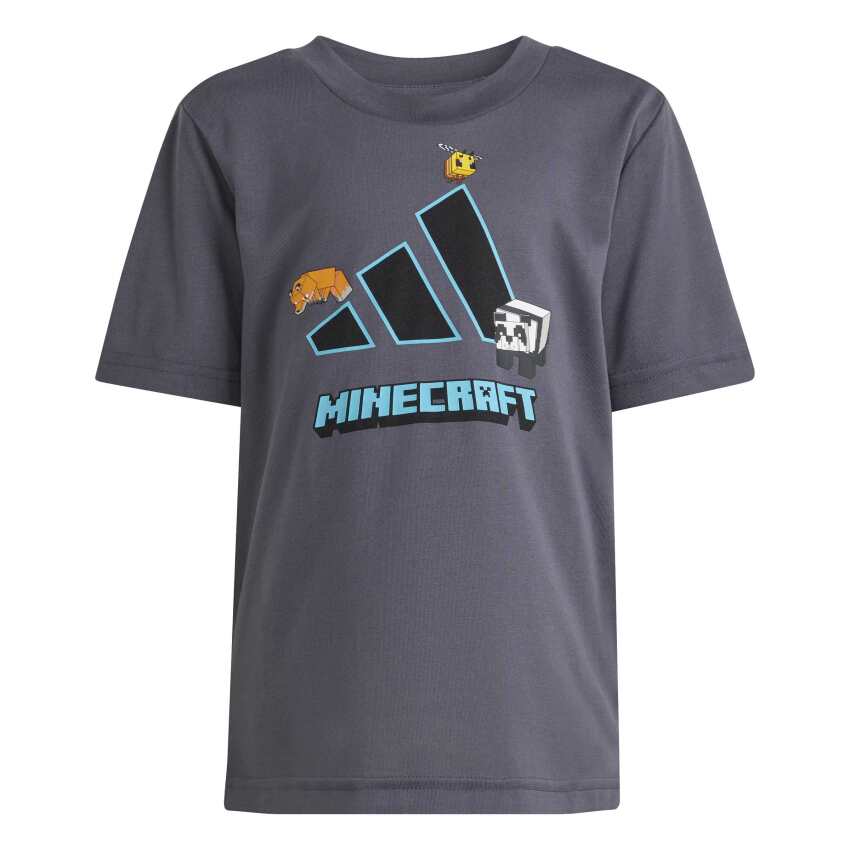 Adidas Minecraft Training Antrasit Çocuk Tshirt - 8