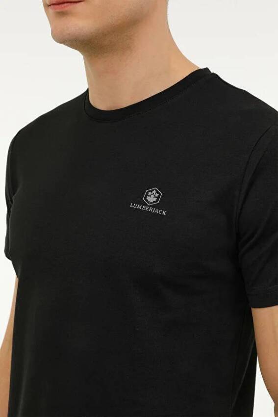 Lumberjack 4M M-CT102 BSC C NK T-SH 4FX SİYAH Erkek Tshirt - 4
