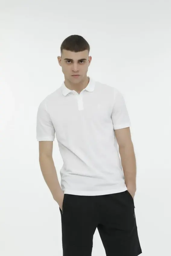 Lumberjack 4M M-CT953 BASIC P.T-SH 4FX BEYAZ Erkek Polo Tshirt - 1