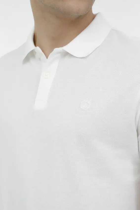 Lumberjack 4M M-CT953 BASIC P.T-SH 4FX BEYAZ Erkek Polo Tshirt - 4