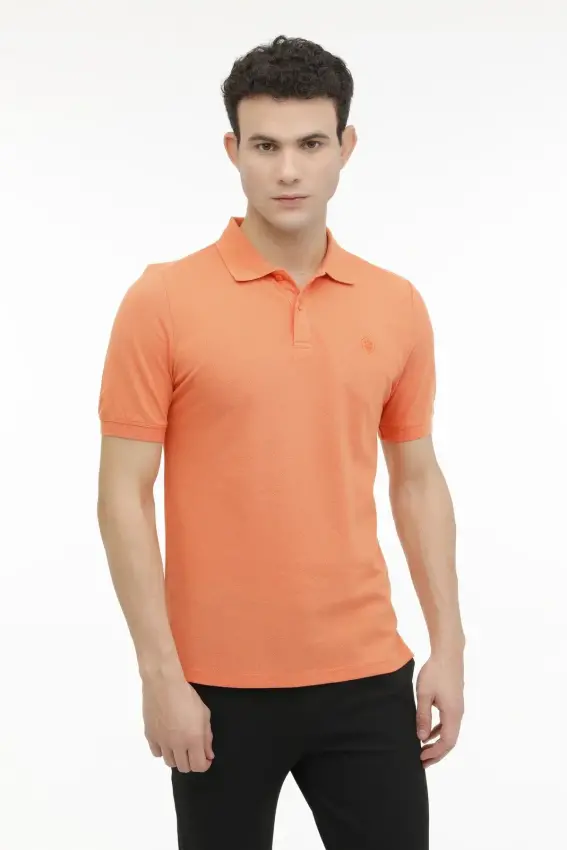 Lumberjack 4M M-CT953 BASIC P.T-SH 4FX Turuncu Erkek Polo Tshirt - 1