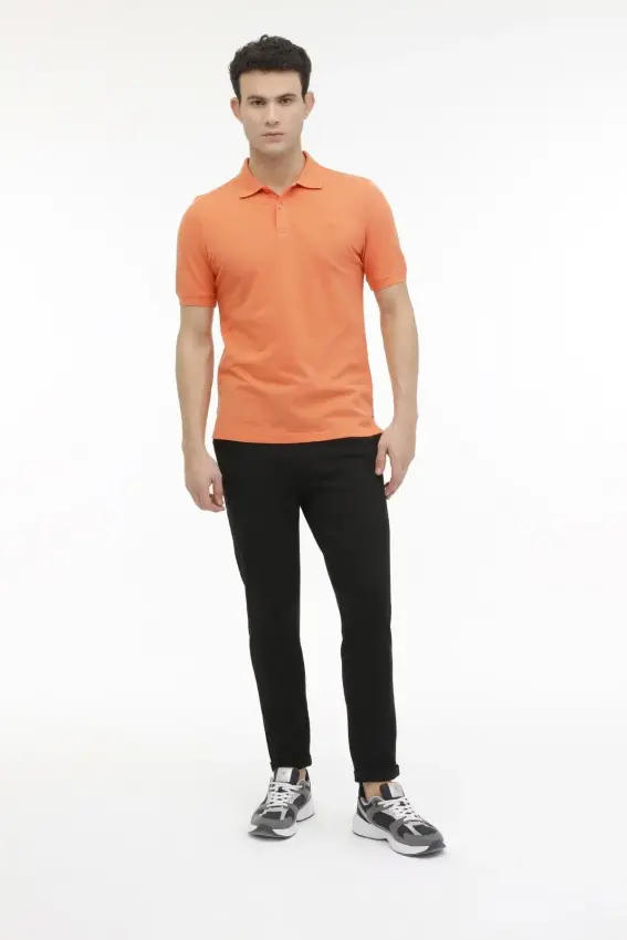 Lumberjack 4M M-CT953 BASIC P.T-SH 4FX Turuncu Erkek Polo Tshirt - 3