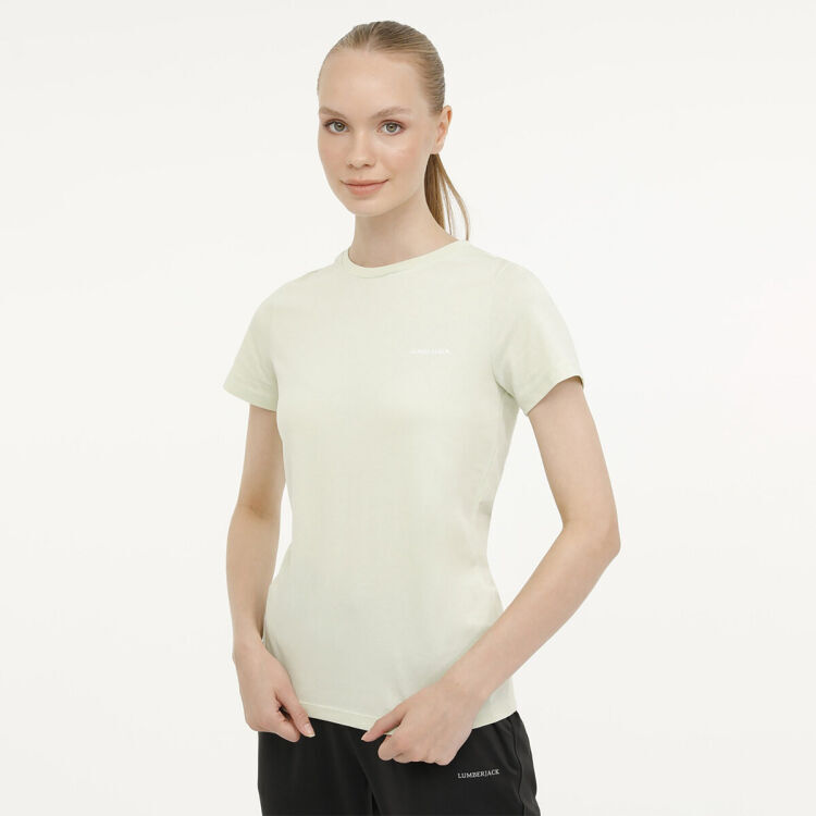 Lumberjack 4M WB C NECK 11CT122 4FX Bej Kadın Tshirt - 1