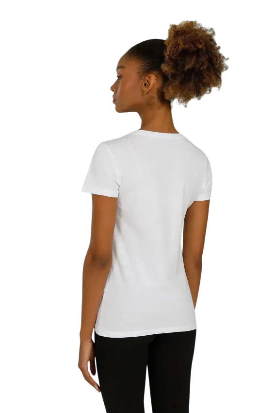 Lumberjack 4M WB V NECK 11CT126 4FX Beyaz Kadın Tshirt - 2