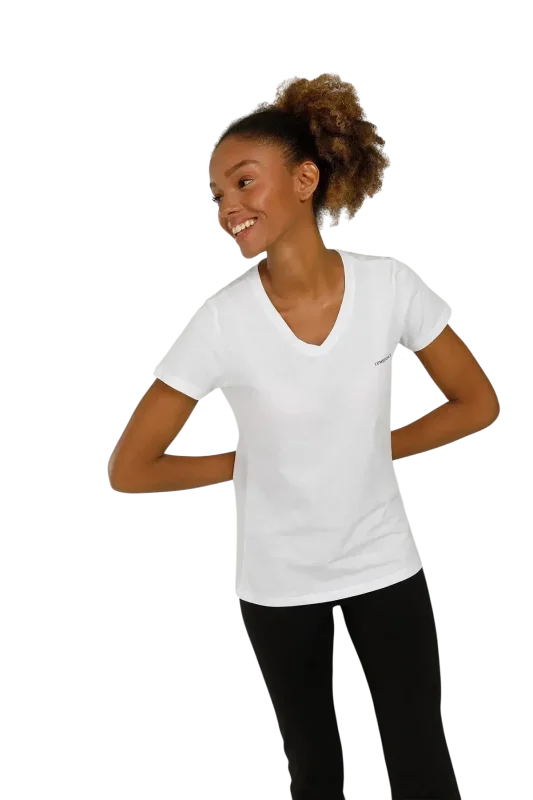 Lumberjack 4M WB V NECK 11CT126 4FX Beyaz Kadın Tshirt - 1