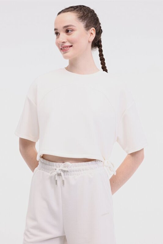 Lumberjack 5M WL Lin 5FX Beyaz Kadın Tshirt - 1