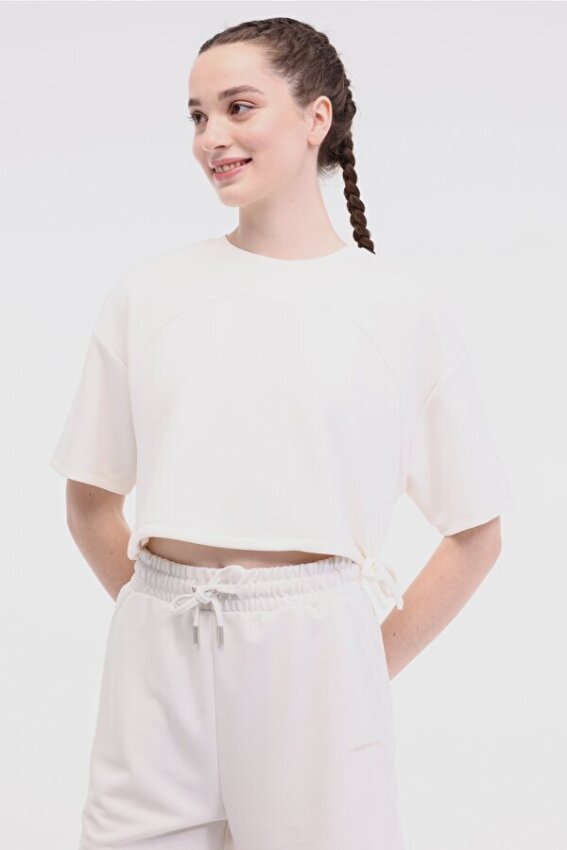 Lumberjack 5M WL Lin 5FX Beyaz Kadın Tshirt - 1