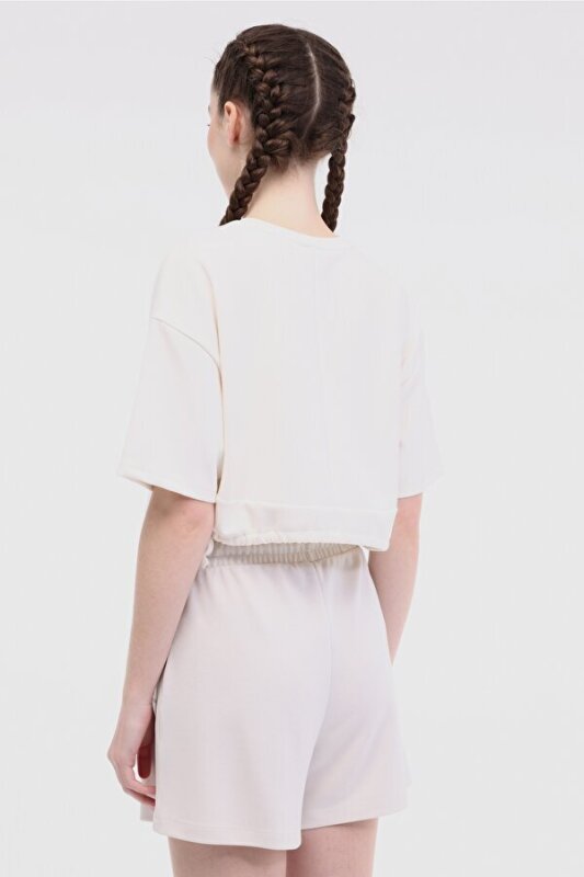 Lumberjack 5M WL Lin 5FX Beyaz Kadın Tshirt - 2