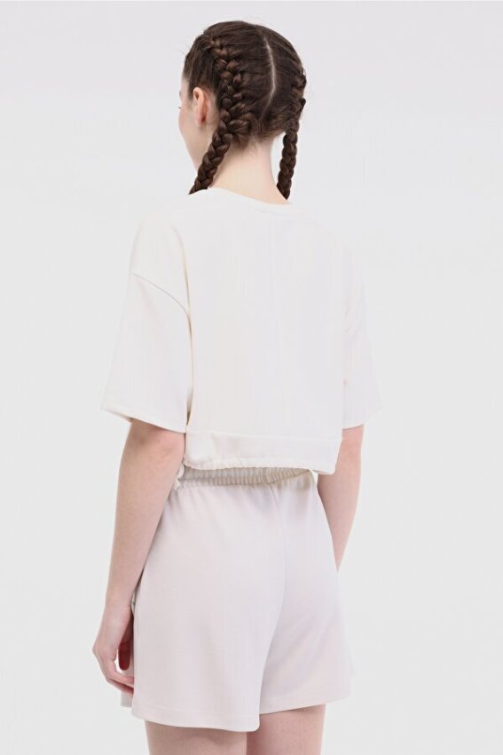 Lumberjack 5M WL Lin 5FX Beyaz Kadın Tshirt - 2