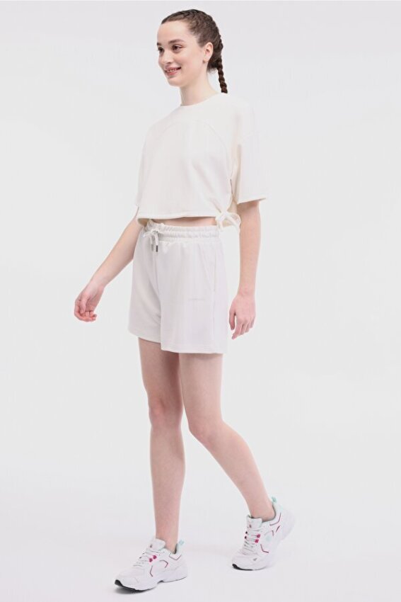 Lumberjack 5M WL Lin 5FX Beyaz Kadın Tshirt - 3