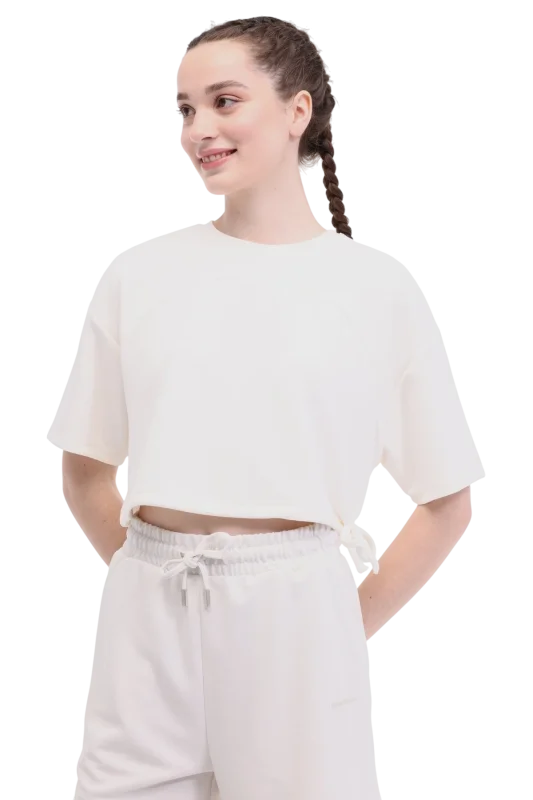 Lumberjack 5M WL Lin 5FX Beyaz Kadın Tshirt 