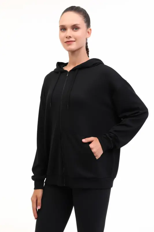 Lumberjack 5W WB Carla-H Ginsen 5PR Siyah Kadın Sweatshirt - 1