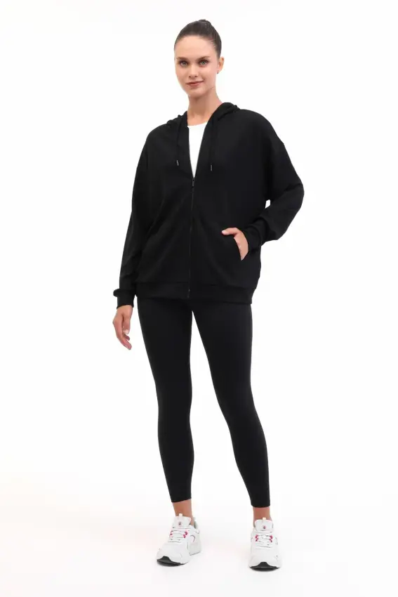 Lumberjack 5W WB Carla-H Ginsen 5PR Siyah Kadın Sweatshirt - 3
