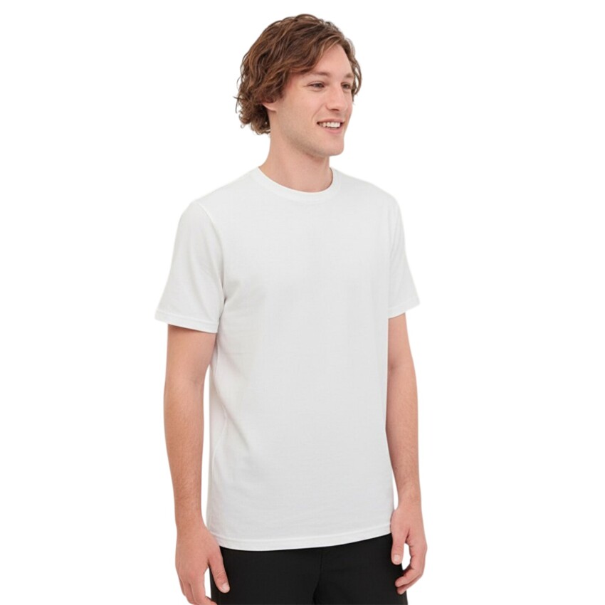 Lumberjack 6M MB CT110 PM C NK T-SH 6FX Beyaz Erkek Tshirt - 1