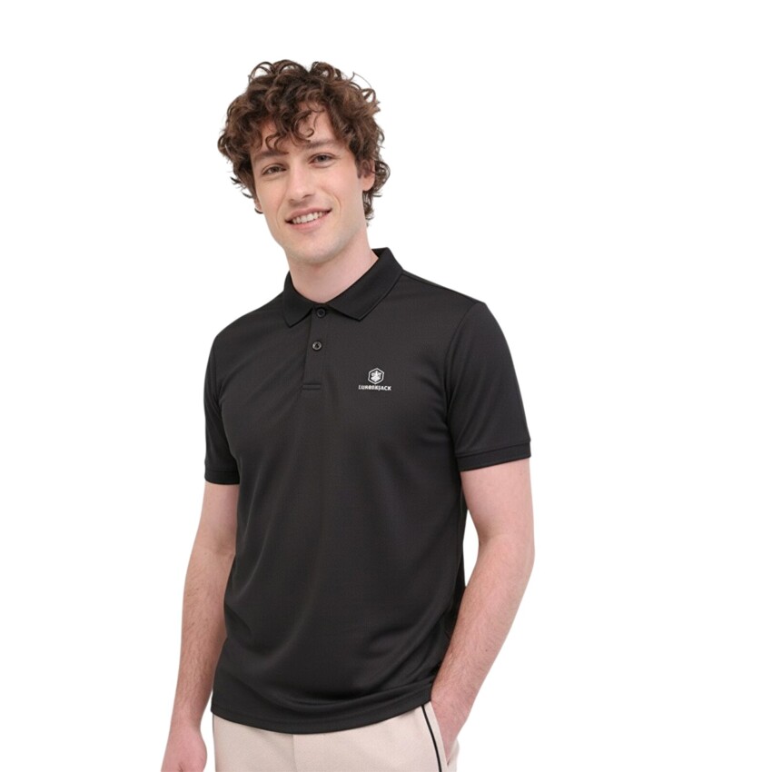 Lumberjack 6M MB CT461 Sherman T-SH 6FX Siyah Erkek Polo Tshirt - 1