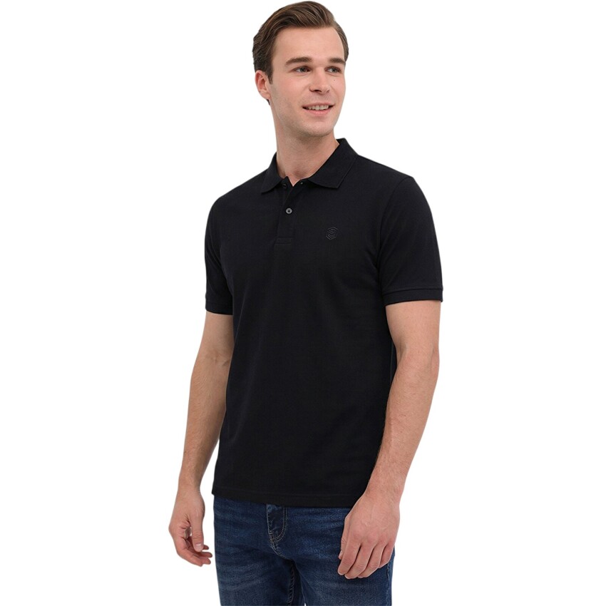 Lumberjack 6M MB CT953 Polo T-SH 6FX Siyah Erkek Polo Tshirt - 1