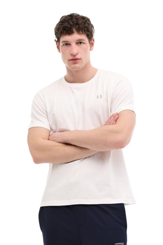 Lumberjack 6M ML Dex 11ITL1314 6FX Beyaz Erkek Tshirt - 1