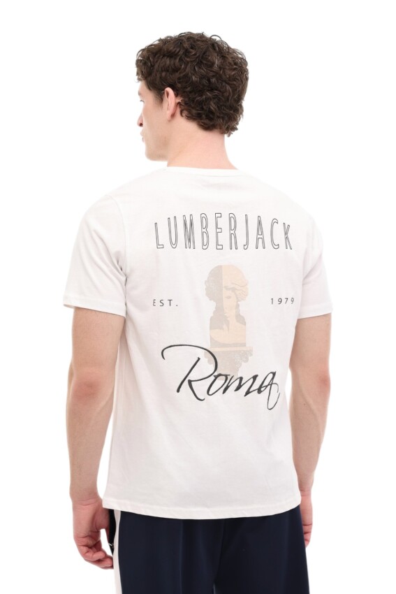 Lumberjack 6M ML Dex 11ITL1314 6FX Beyaz Erkek Tshirt - 2