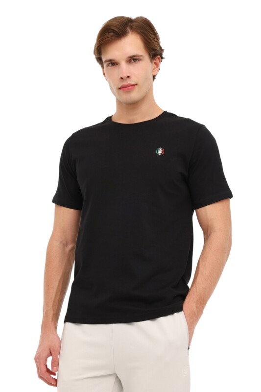 Lumberjack 6M ML Dex 11ITL1314 6FX Siyah Erkek Tshirt - 1