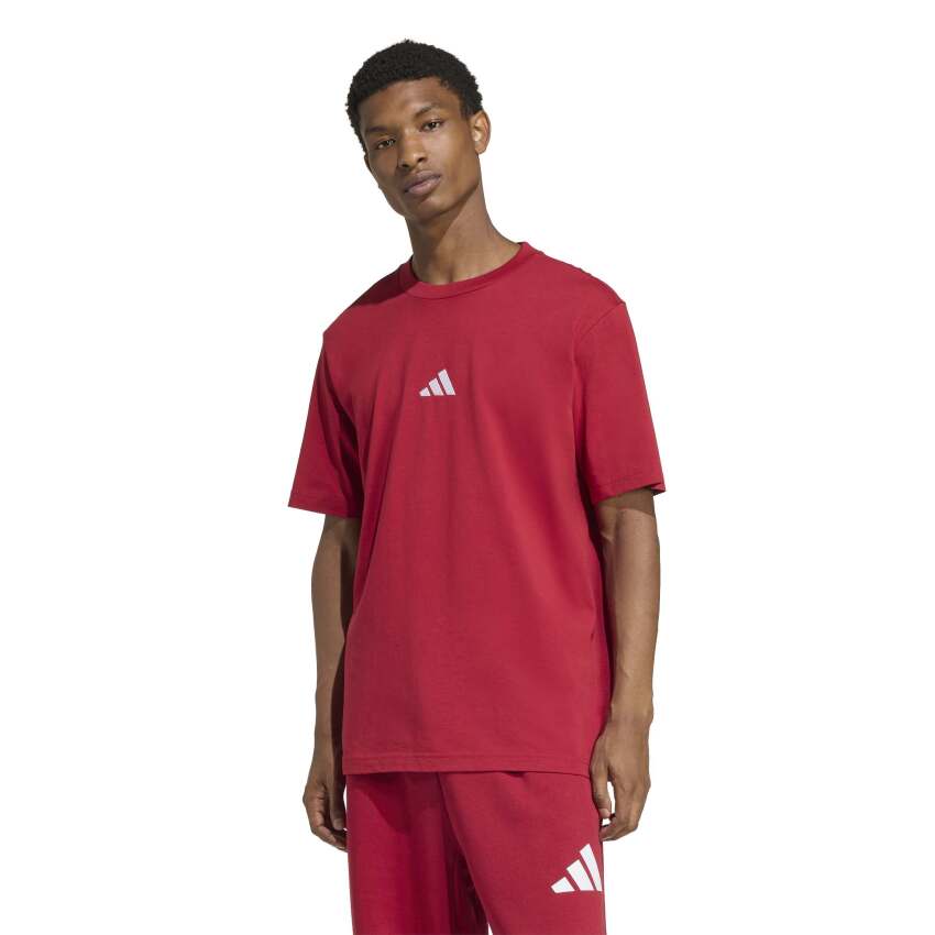 Adidas Essentials Small Logo Single Jersey Bordo Erkek Tshirt - 1