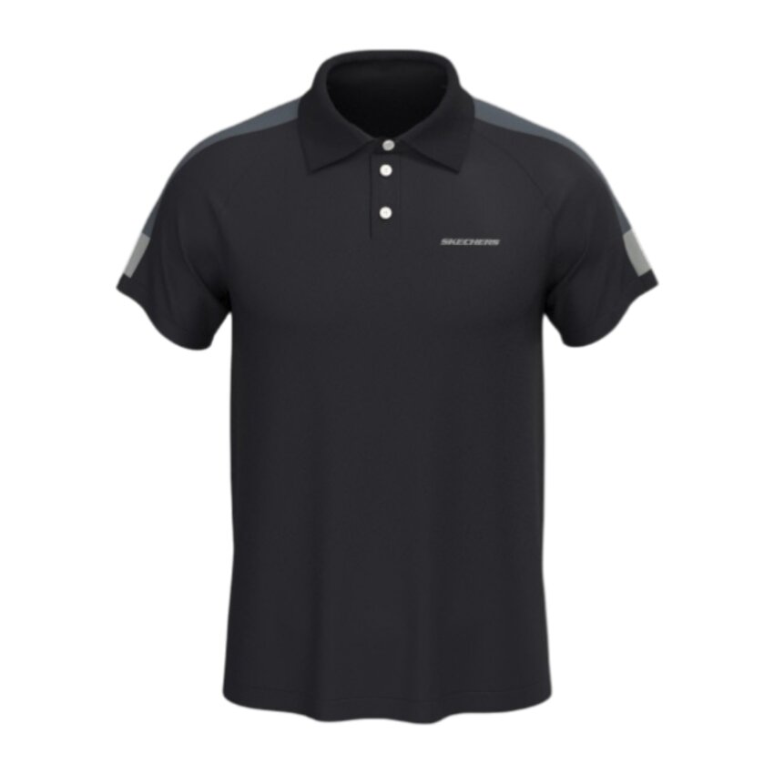Skechers Color Block Detail Siyah Erkek Polo Tshirt - 1