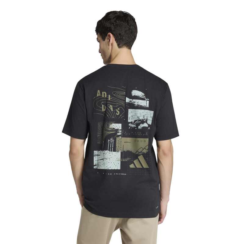 Adidas Climacool City Tech Illustration Graphic Siyah Erkek Tshirt - 2