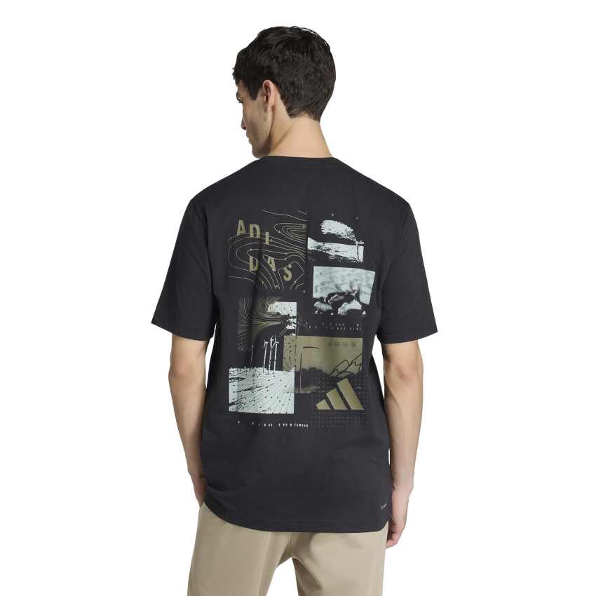 Adidas Climacool City Tech Illustration Graphic Siyah Erkek Tshirt - 2