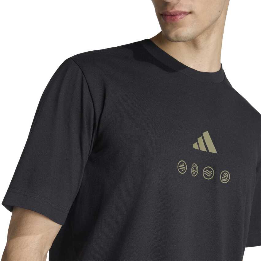 Adidas Climacool City Tech Illustration Graphic Siyah Erkek Tshirt - 4