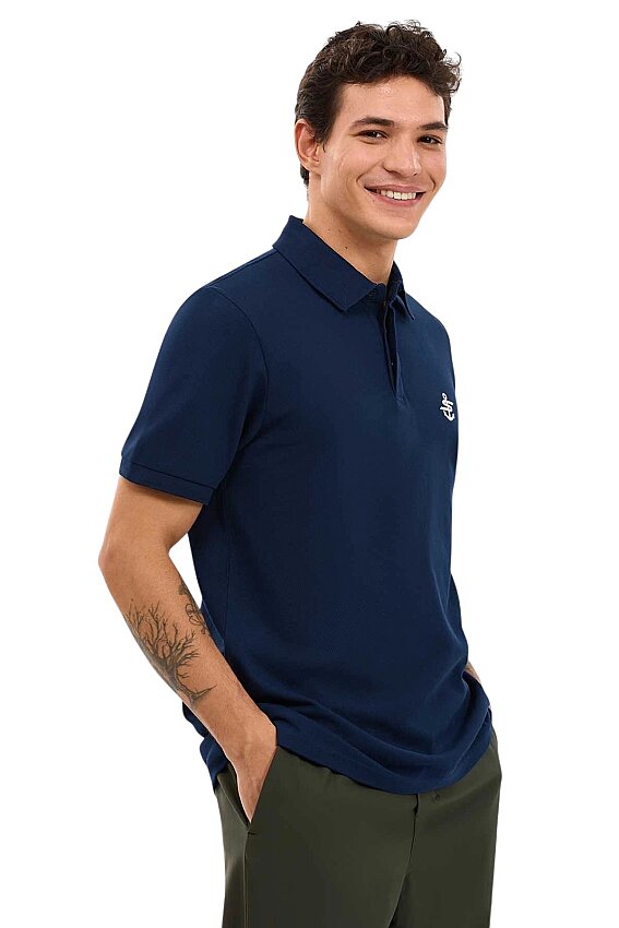 Skechers Logo Printed Lacivert Erkek Polo Tshirt - 2