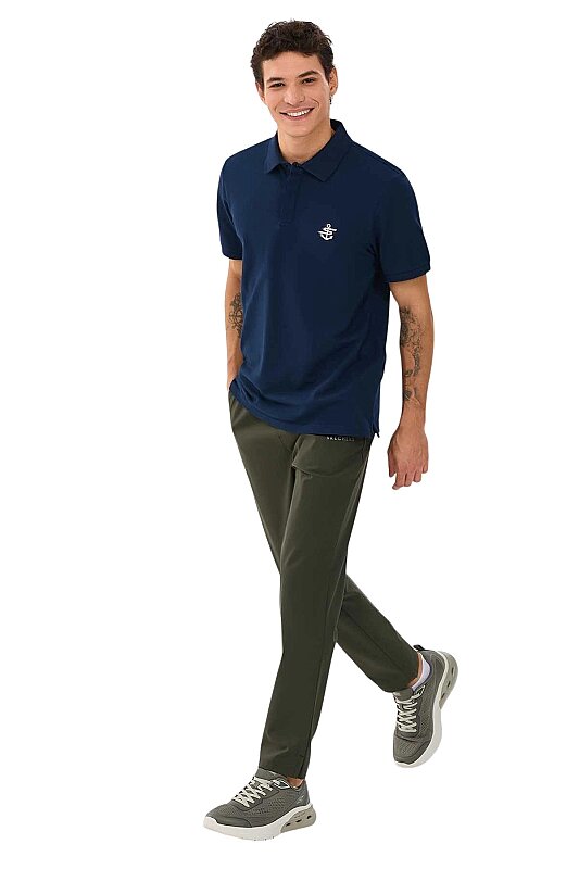 Skechers Logo Printed Lacivert Erkek Polo Tshirt - 4