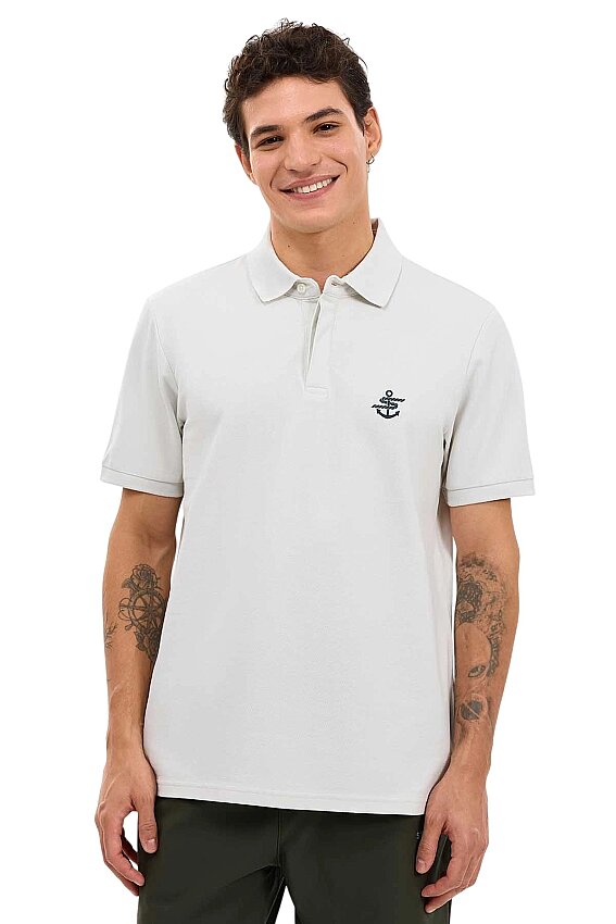 Skechers Logo Printed Gri Erkek Polo Tshirt - 1