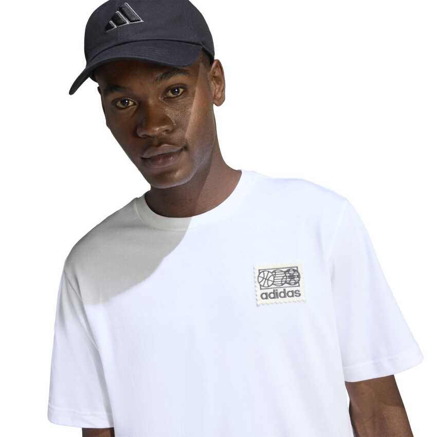 Adidas Memories Of Sport Patch Graphic Beyaz Erkek Tshirt - 5