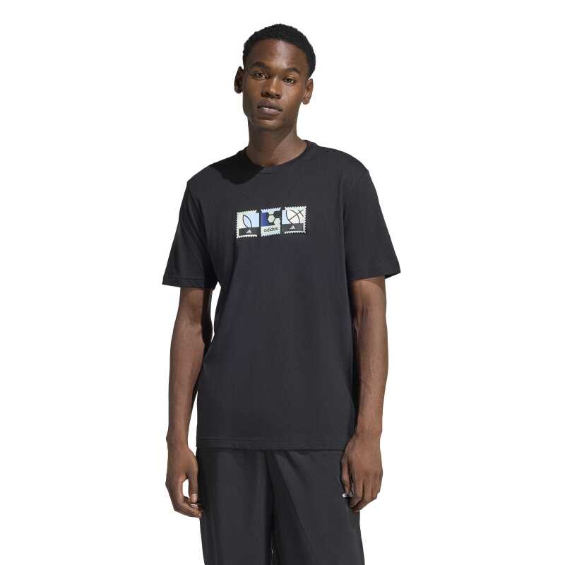 Adidas Memories Of Sport Stamps Grafik Siyah Erkek Tshirt - 1