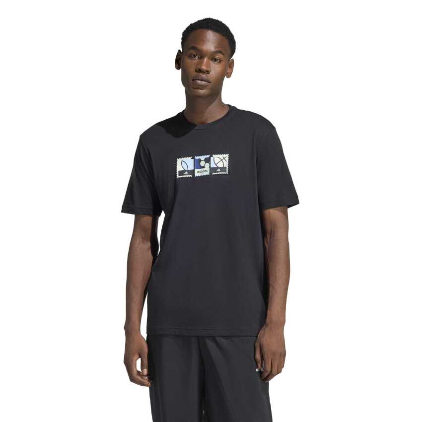 Adidas Memories Of Sport Stamps Grafik Siyah Erkek Tshirt - 1