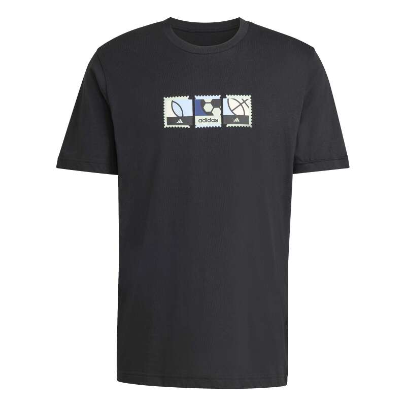 Adidas Memories Of Sport Stamps Grafik Siyah Erkek Tshirt - 5