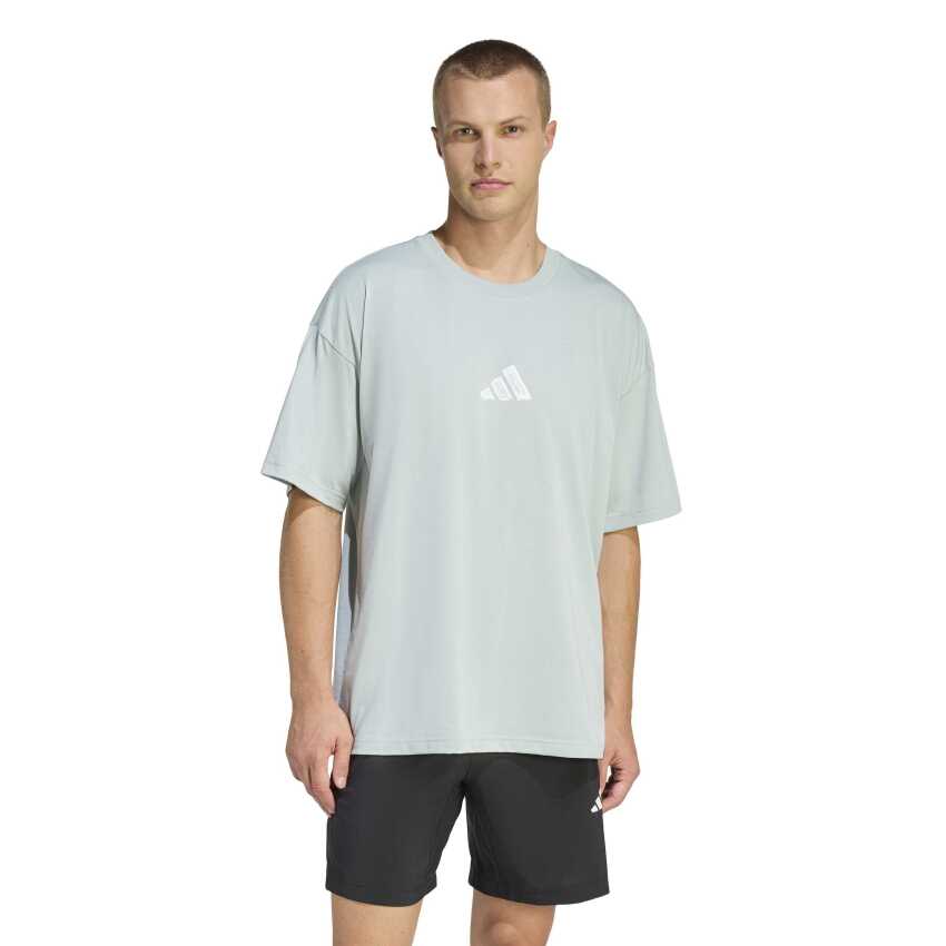 Adidas Climacool Power Training Graphic Yeşil Erkek Tshirt - 1