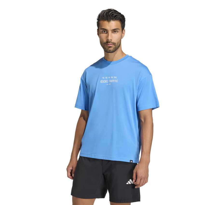 Adidas Climacool Power Training Grafik Mavi Kadın Tshirt - 1