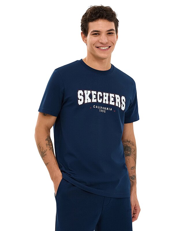 Skechers Regular Lacivert Erkek Tshirt - Skechers