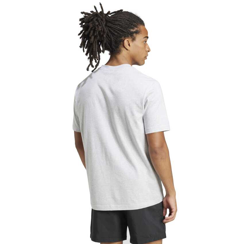 Adidas Essentials Small Logo Single Jersey Gri Erkek Tshirt - 3