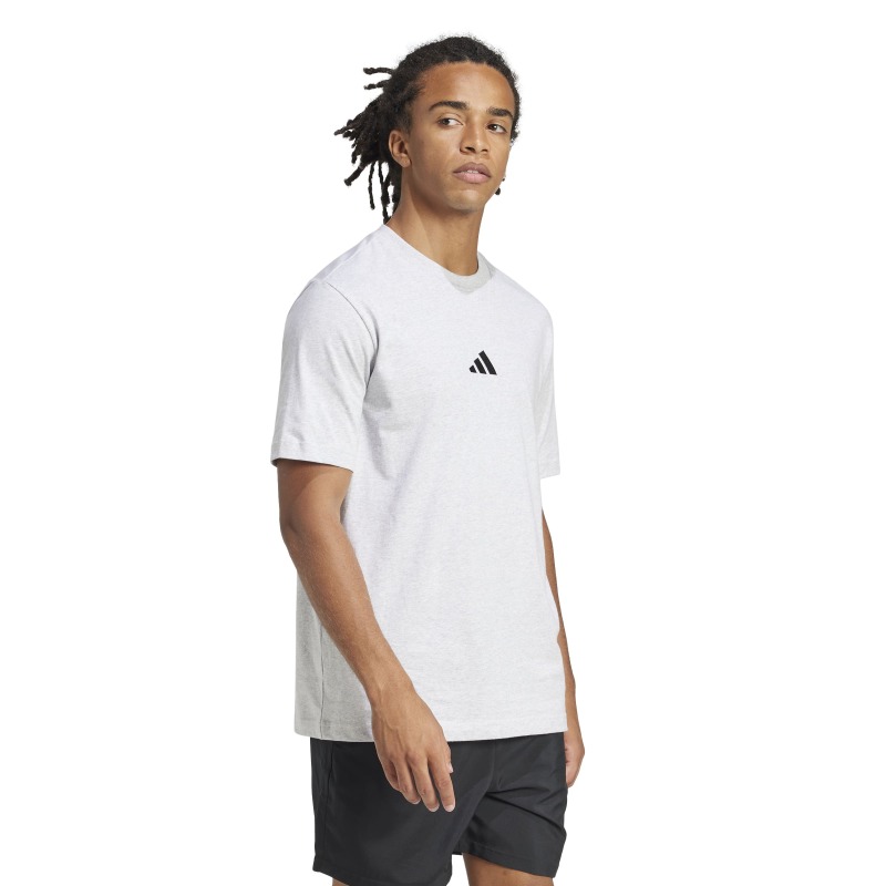 Adidas Essentials Small Logo Single Jersey Gri Erkek Tshirt - 2