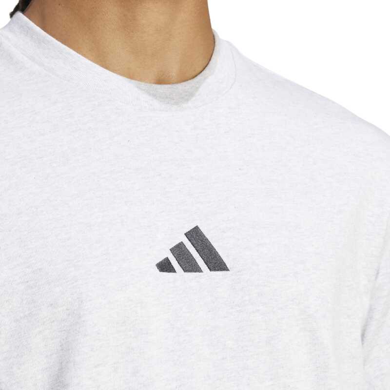 Adidas Essentials Small Logo Single Jersey Gri Erkek Tshirt - 4