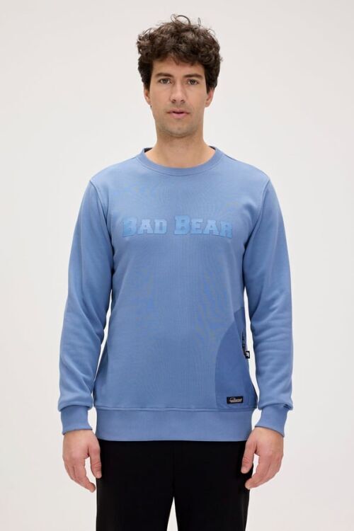 Bad Bear Marlow Crewneck Mavi Erkek Sweatshirt - Bad Bear