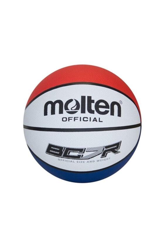 Molten MOLTEN BASKET TOPU WHT/RED/BLU Mavi-Beyaz-Kırmızı Unisex Basketbol Topu BC7R2-T1 - 1