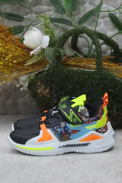 M.P. 242-3325 FT Sports Casual Siyah-Mavi Çocuk Günlük Ayakkabı - 3