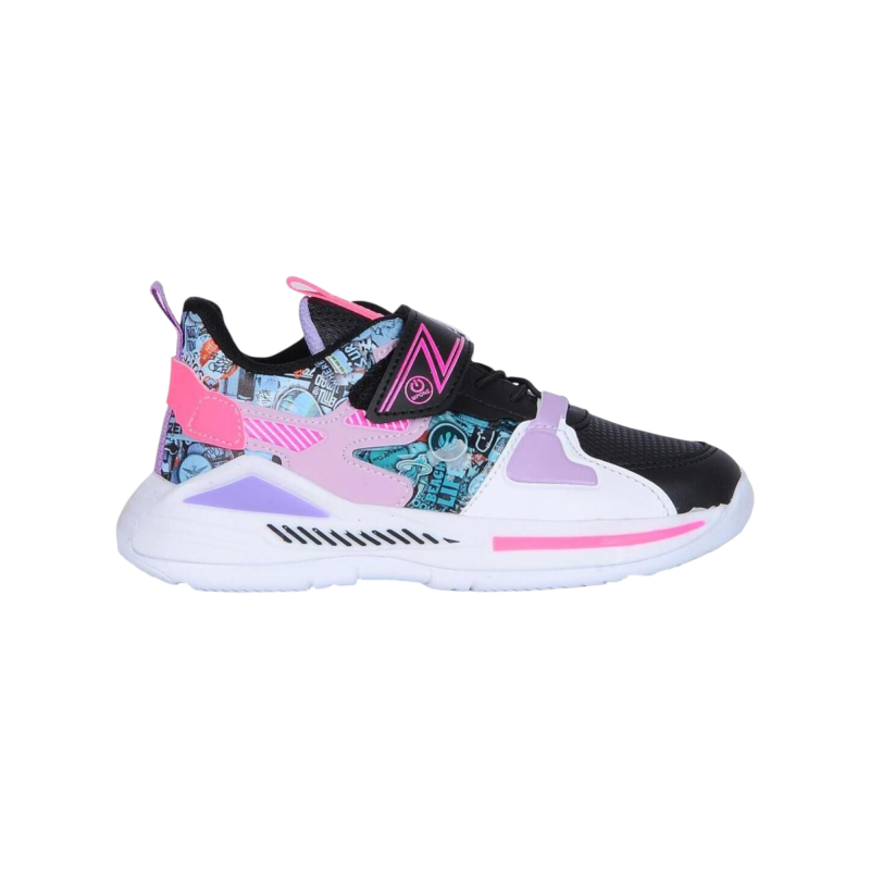 M.P. 242-3325 FT Sports Casual Siyah-Mor Çocuk Günlük Ayakkabı 