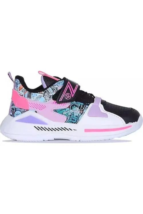 M.P. 242-3325 Mpone FT Sports Casual Siyah-Mor Çocuk Günlük Ayakkabı - M.P.